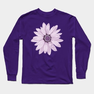 Light Purple Daisy with hidden Heart Awareness Ribbon Long Sleeve T-Shirt